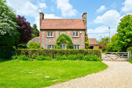 house with gravel driveway